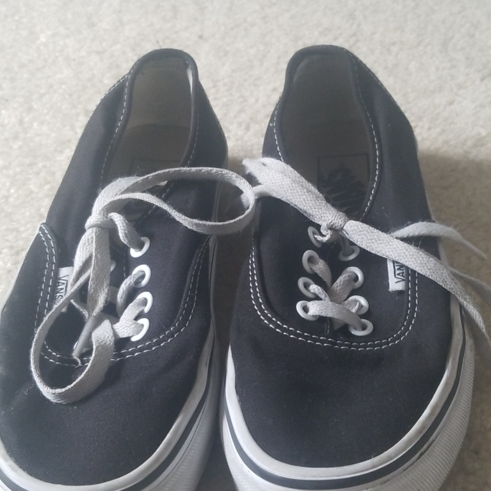 Black and white vans